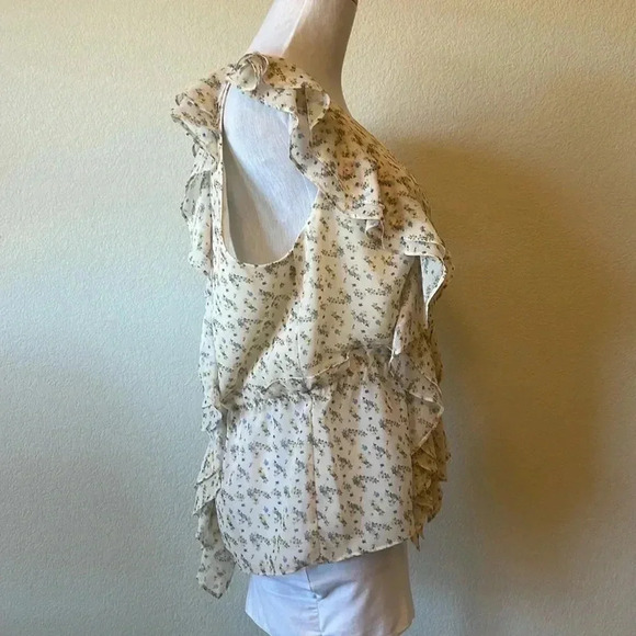 Lilly Floral Flutter Chiffon Blouse size 14 - Picture 2 of 10